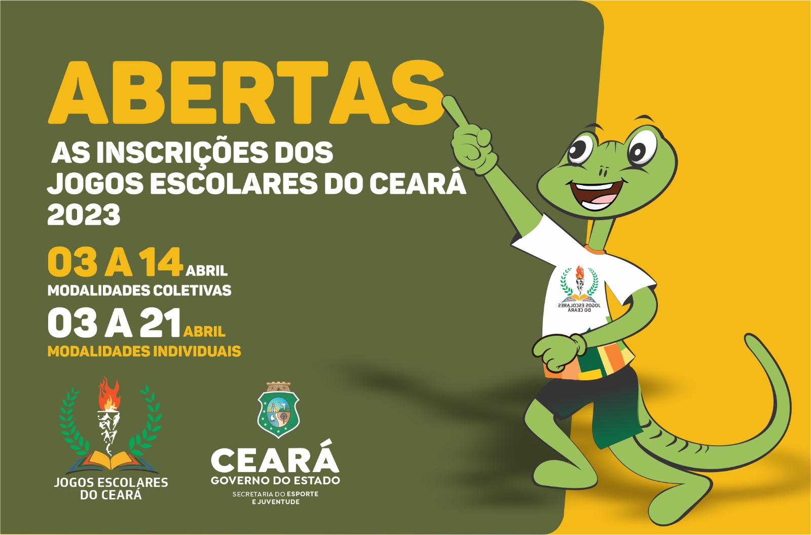 Abertas as inscrições para os Jogos Escolares do Ceará 2023