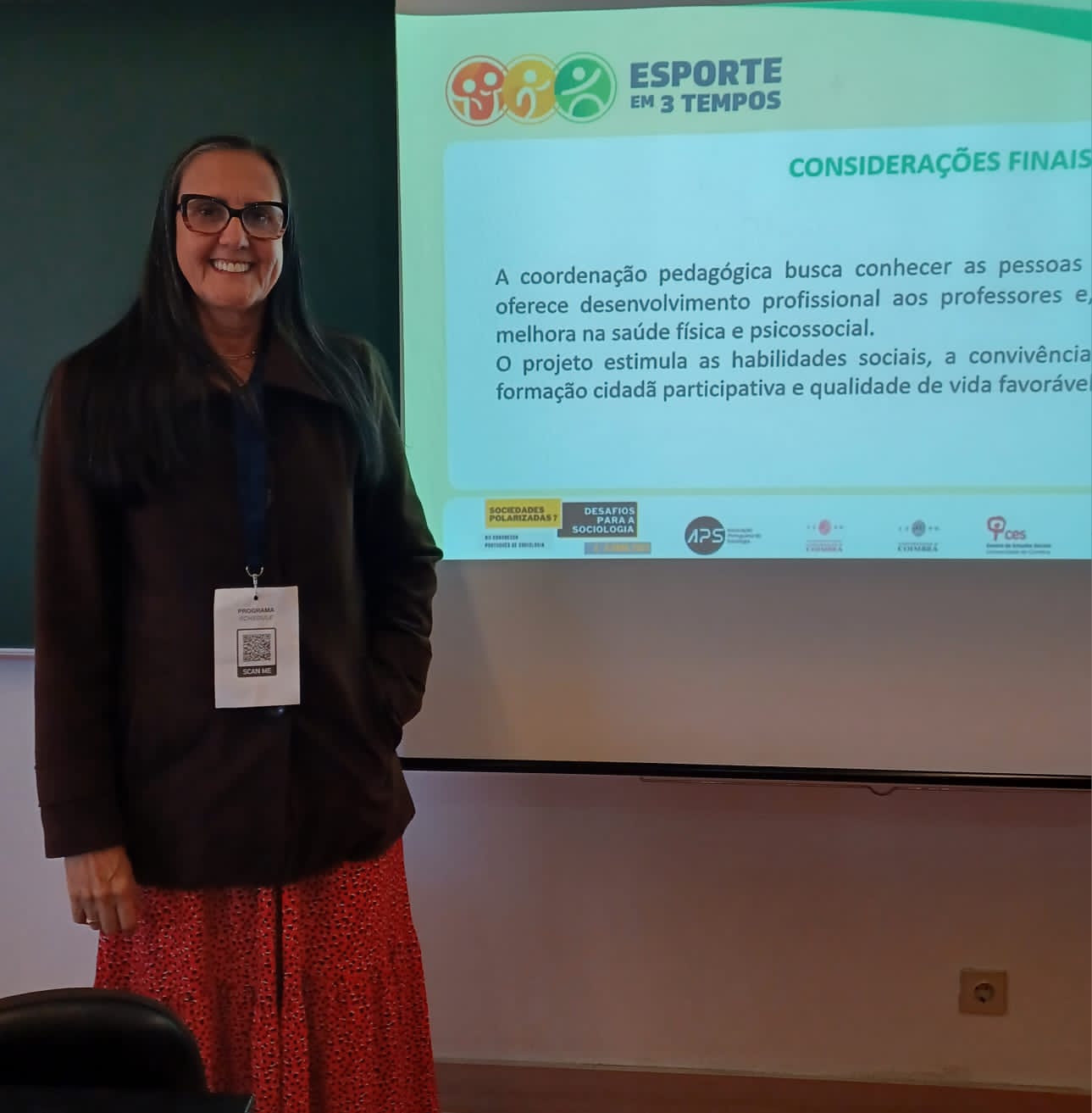 Projeto Esporte em 3 Tempos é apresentado no XII Congresso Português de Sociologia, na cidade de Coimbra, em Portugal
