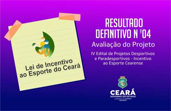 Sesporte divulga resultado definitivo da etapa “Avaliação do Projeto” da Lei de Incentivo ao Esporte do Ceará