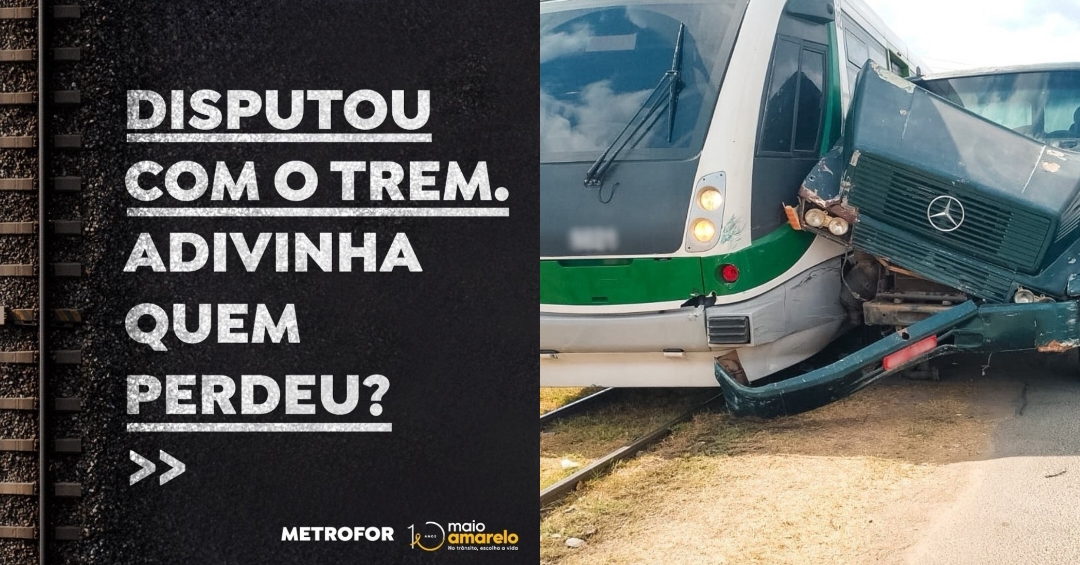 Maio Amarelo: Metrofor e Detran promovem blitzes para prevenir colisões de carros e trens