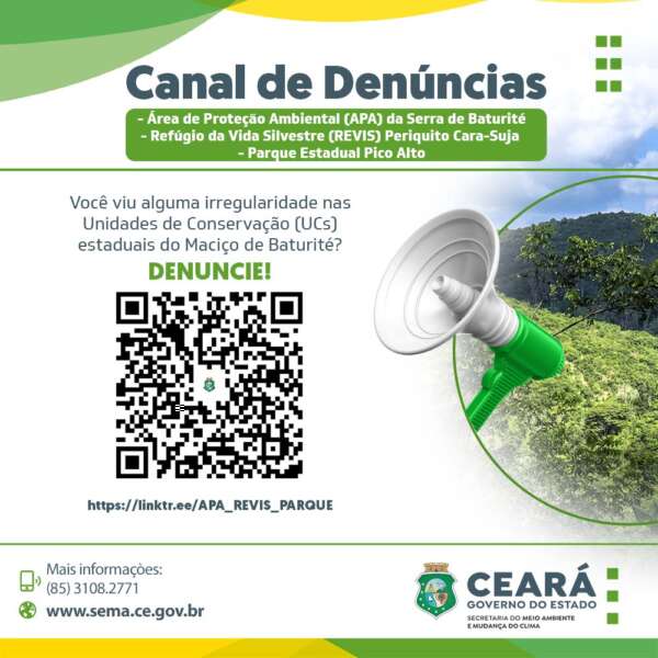 Unidades de Conservação Estaduais do Maciço de Baturité instituem canal de denúncias