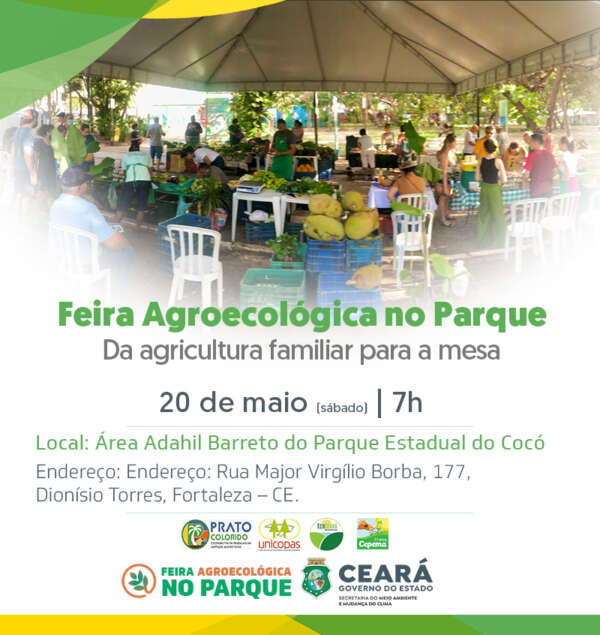 Neste sábado (20) tem mais Feira Agroecológica na Área Adahil Barreto