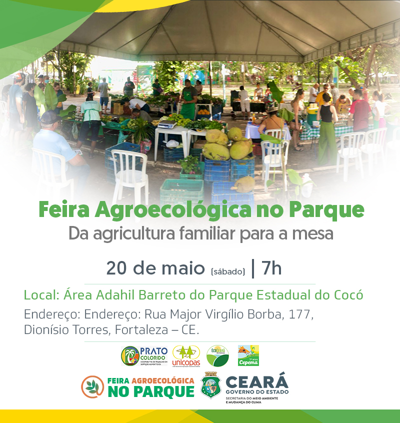 Neste sábado (20) tem mais Feira Agroecológica na Área Adahil Barreto