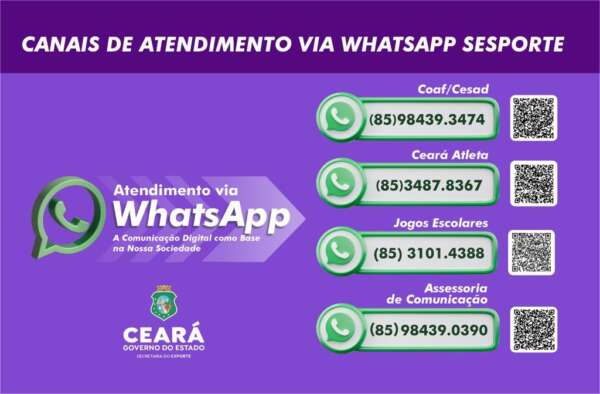 Sesporte abre canais de atendimento via WhatsApp