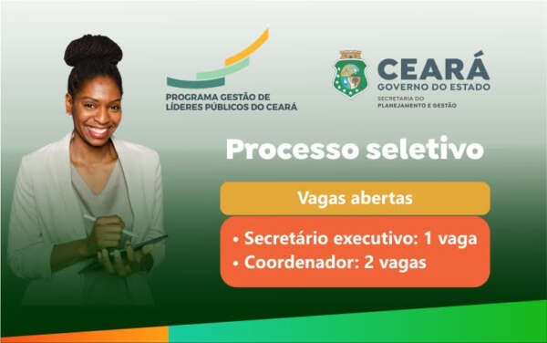 Seplag recebe até esta quarta (12) inscrições para vagas de secretário executivo e coordenador
