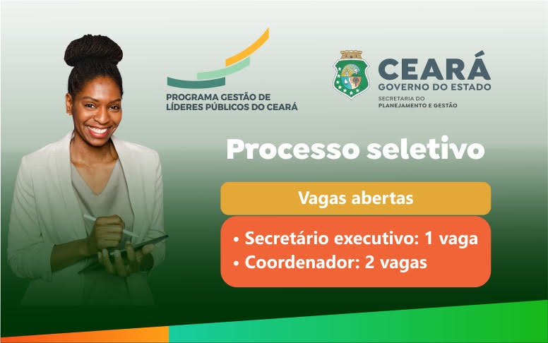 Seplag recebe até esta quarta (12) inscrições para vagas de secretário executivo e coordenador