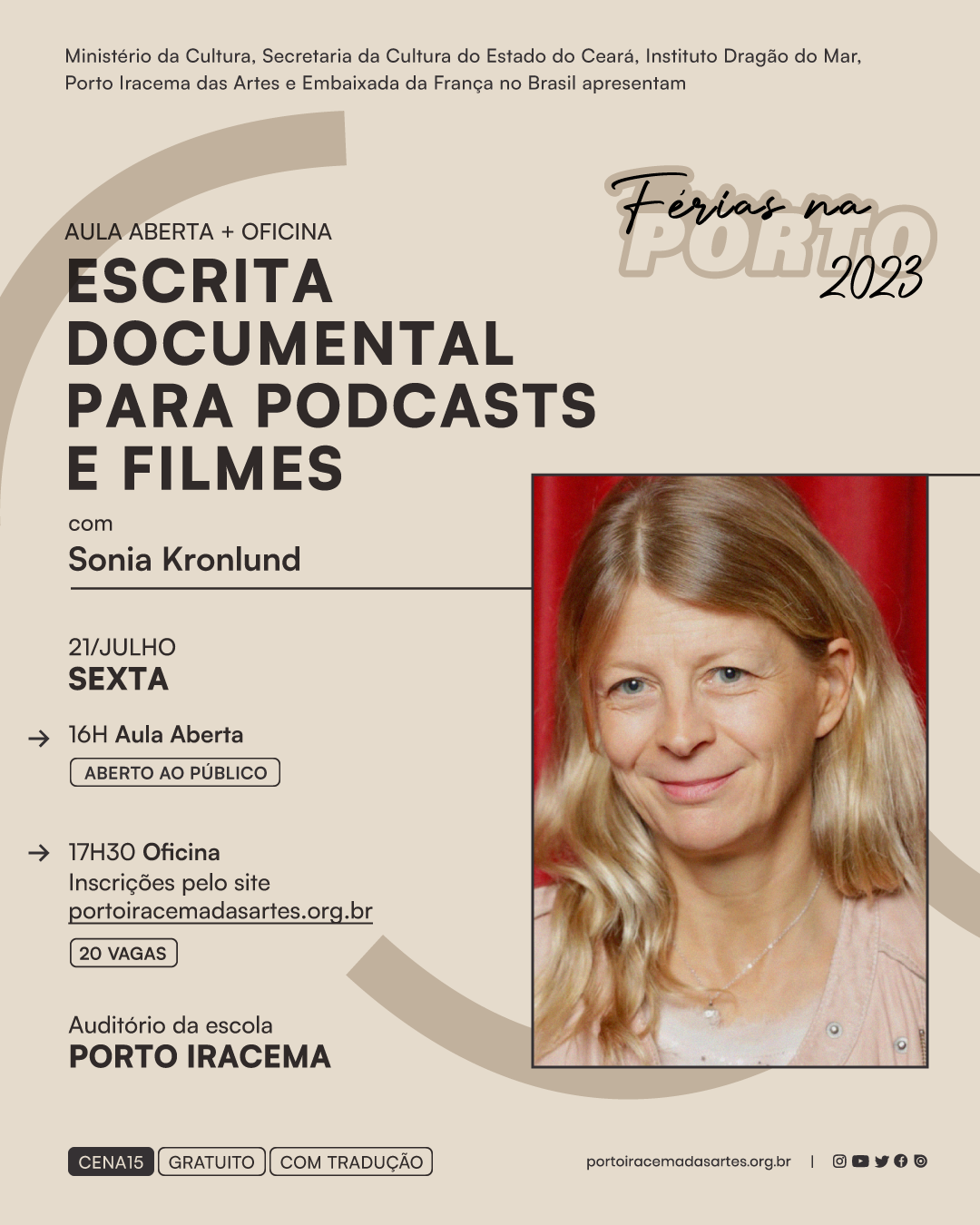 Férias na Porto: Inscrições abertas para oficina gratuita da documentarista francesa Sonia Kronlund