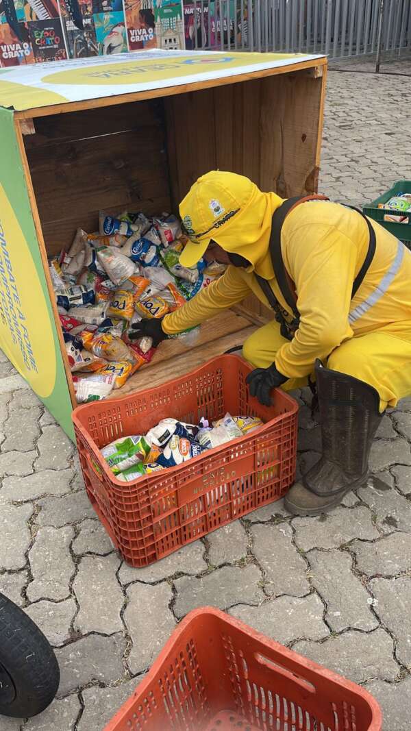 Mais de meia tonelada de alimento é arrecadada para o Ceará Sem Fome em dois dias de ExpoCrato