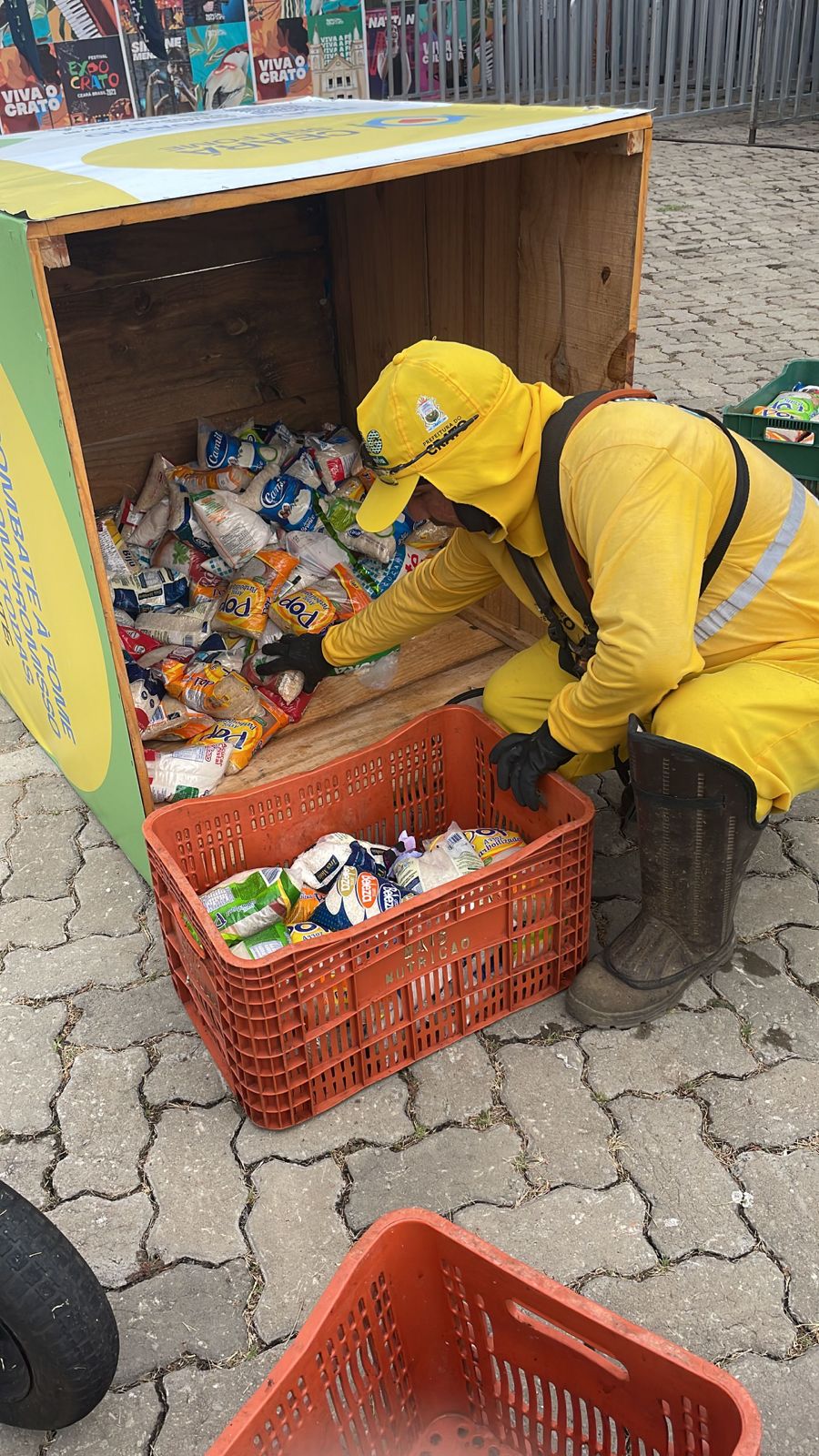 Mais de meia tonelada de alimento é arrecadada para o Ceará Sem Fome em dois dias de ExpoCrato