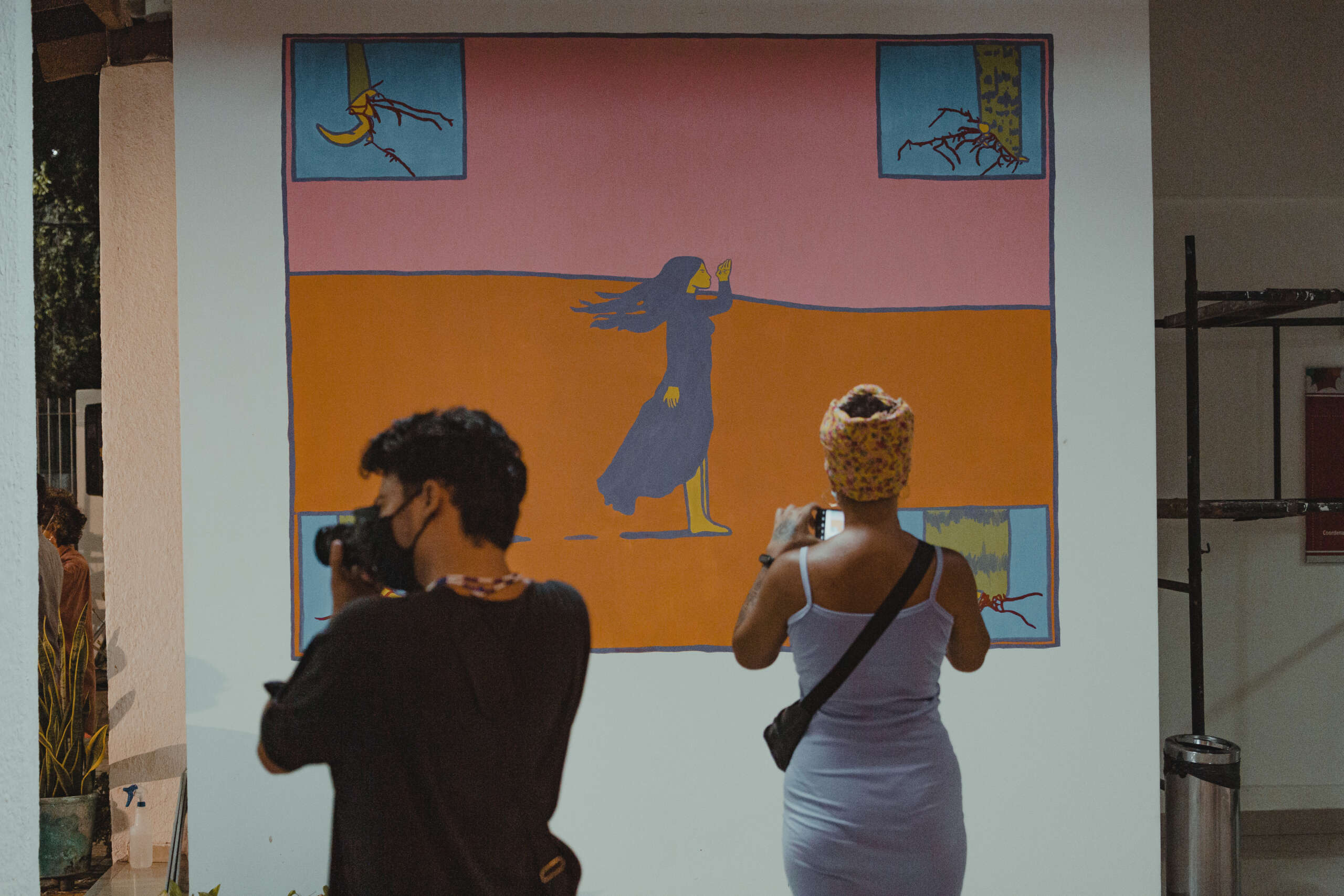 Live painting com Dhiow, da dupla Terroristas del Amor, e Beija Aragão é realizado na Porto Iracema das Artes