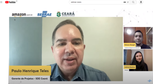 Parceria entre Governo do Ceará, Amazon e Sebrae realiza live e convida empreendedores para capacitação gratuita