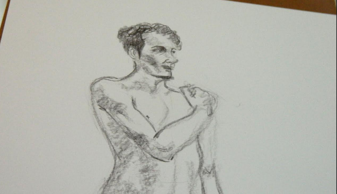 Aula aberta de desenho vivo com modelo é realizada na Porto Iracema