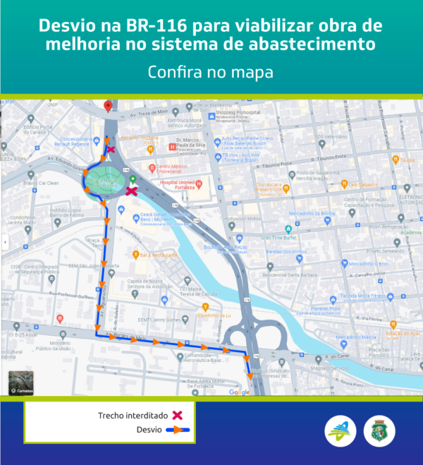 Neste fim de semana, Cagece instala segunda adutora suspensa em Fortaleza