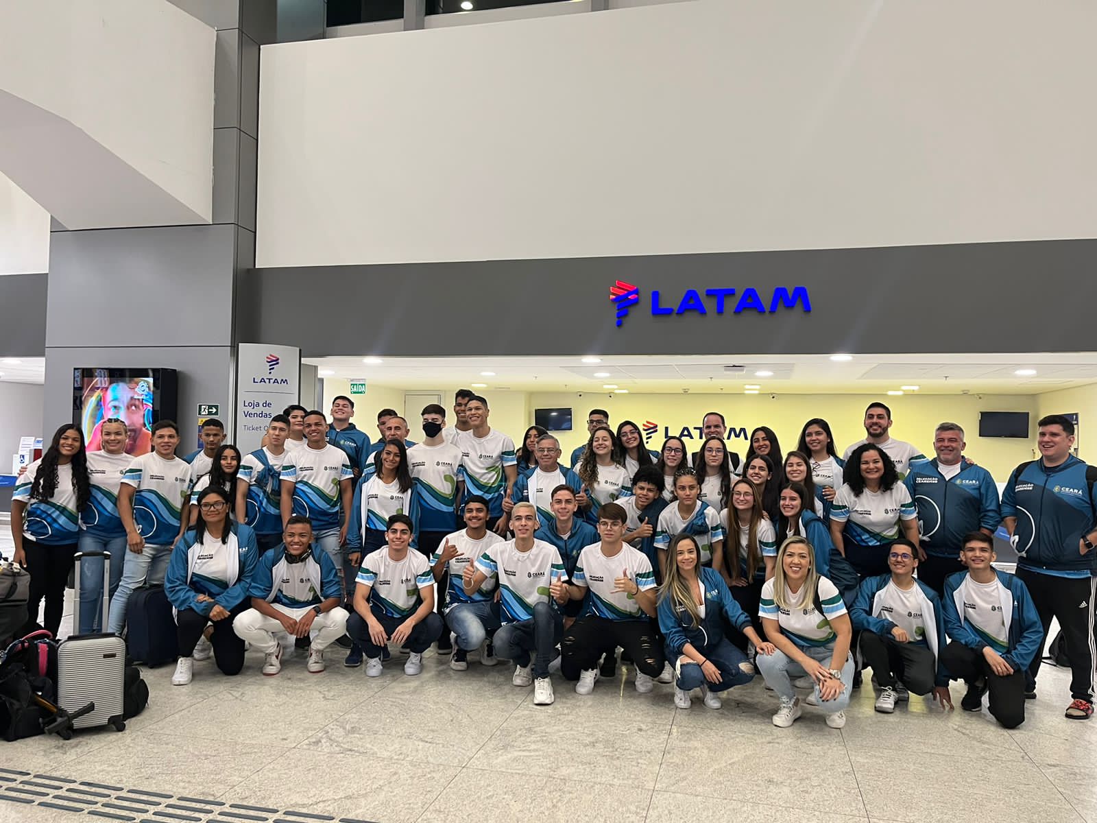 2º bloco da Delegação Cearense embarca para os Jogos da Juventude