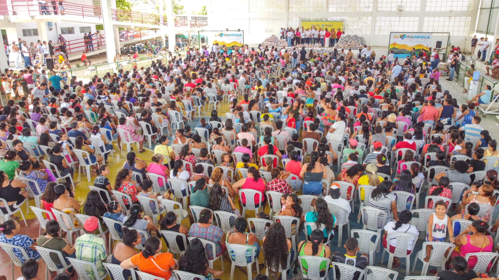 50 toneladas de alimentos arrecadadas para o Ceará Sem Fome são distribuídas em Itapipoca