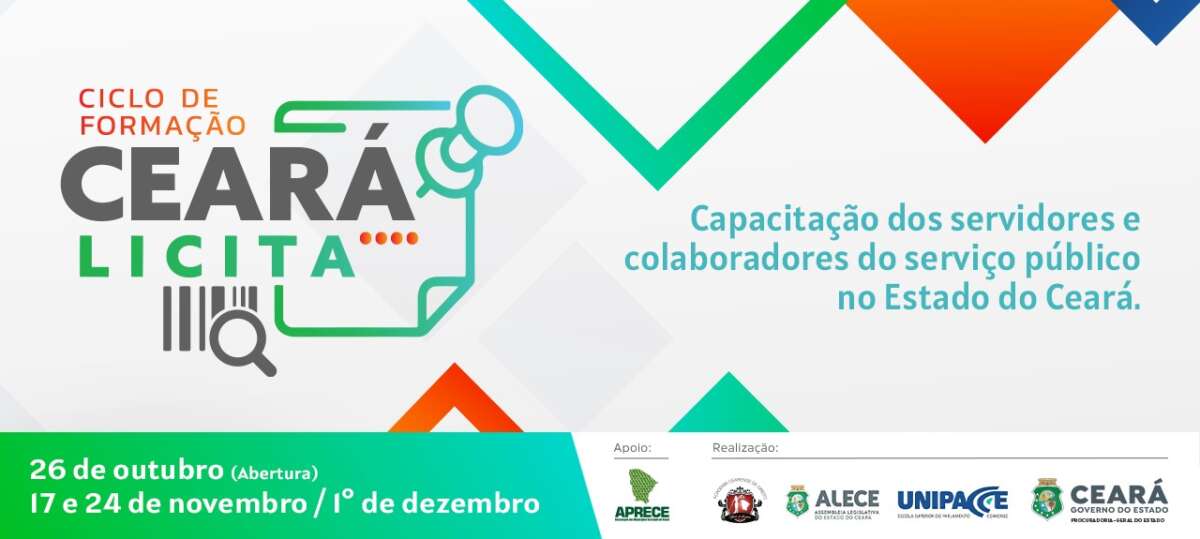 Ciclo de Formação – Ceará Licita tem início no dia 26 de outubro