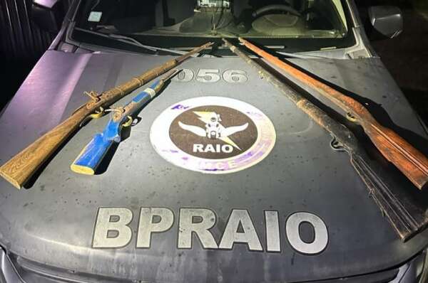 Quatro espingardas são apreendidas pela PMCE durante ação em São Benedito