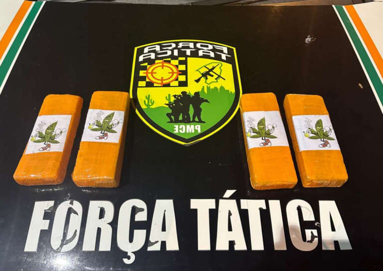 Polícia Militar apreende mais de três quilos de maconha escondida em Maracanaú