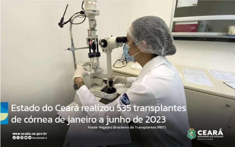 Ceará alcança segundo lugar no Brasil em transplantes de córnea