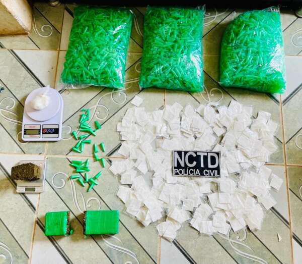 Casal em posse de quase 30 kg de drogas é preso pela Polícia Civil no Crato