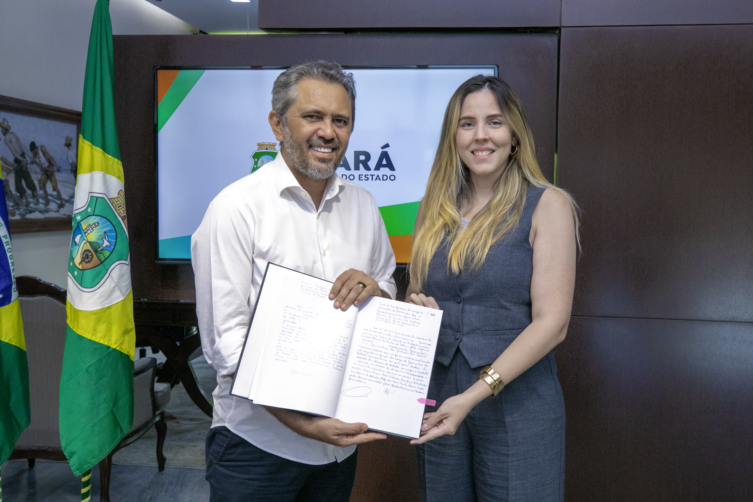 Jade Romero assume Governo do Ceará durante agenda oficial do governador Elmano de Freitas no exterior