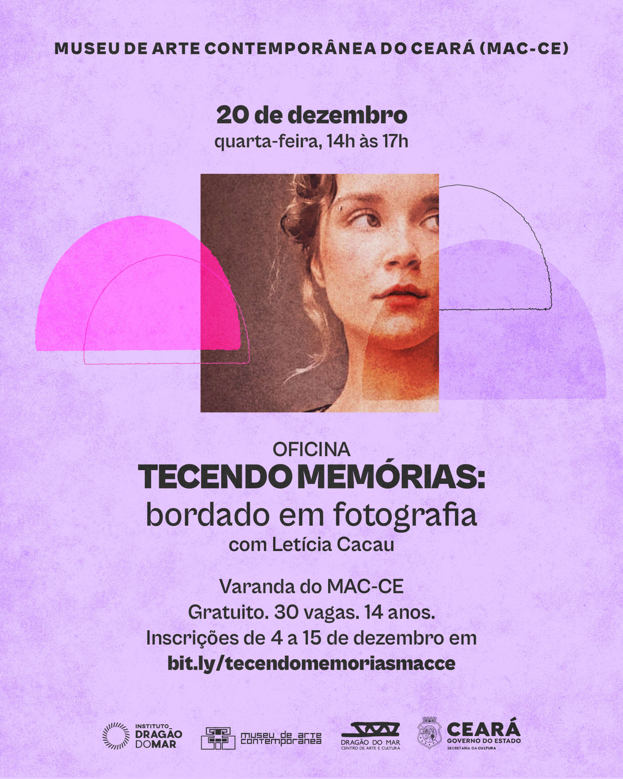 Museu de Arte Contemporânea do Ceará abre inscrições para oficina gratuita sobre bordado em fotografia