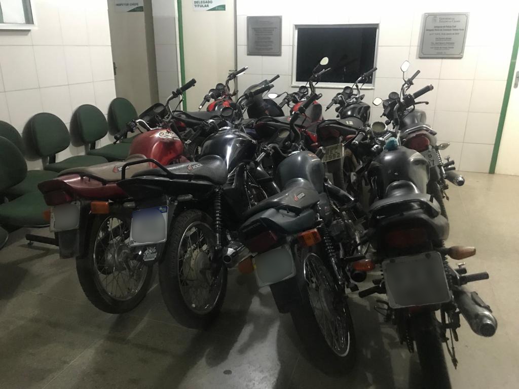 Dez veículos adulterados são apreendidos durante ofensiva das Forças de Segurança em Parambu