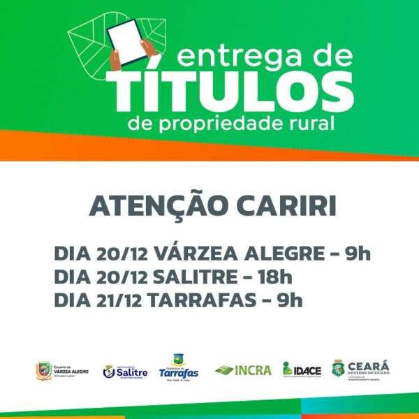 Idace entrega 637 títulos no Cariri