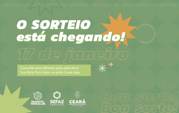 42º sorteio do Sua Nota Tem Valor será realizado nesta quarta-feira (17)