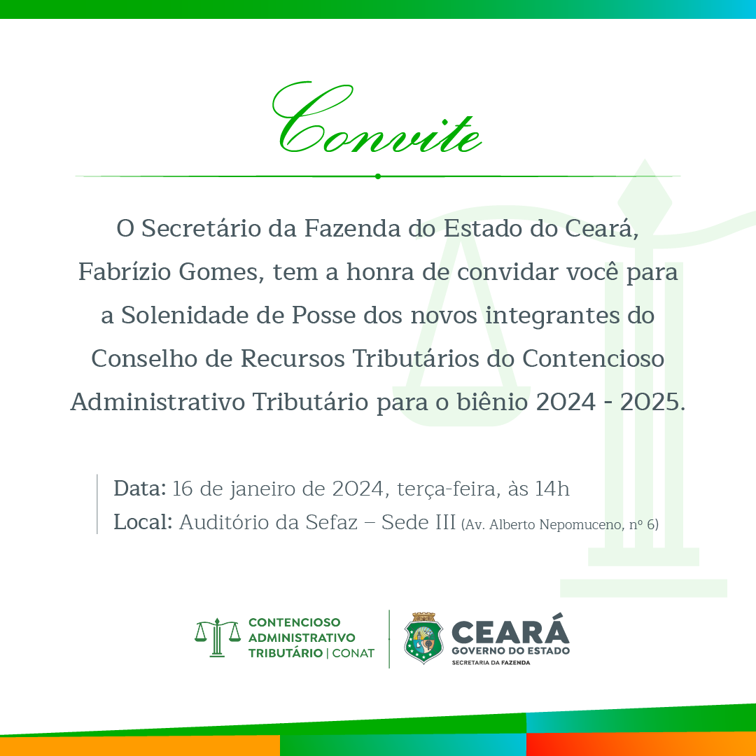 Sefaz empossa novos membros do Conselho de Recursos Tributários