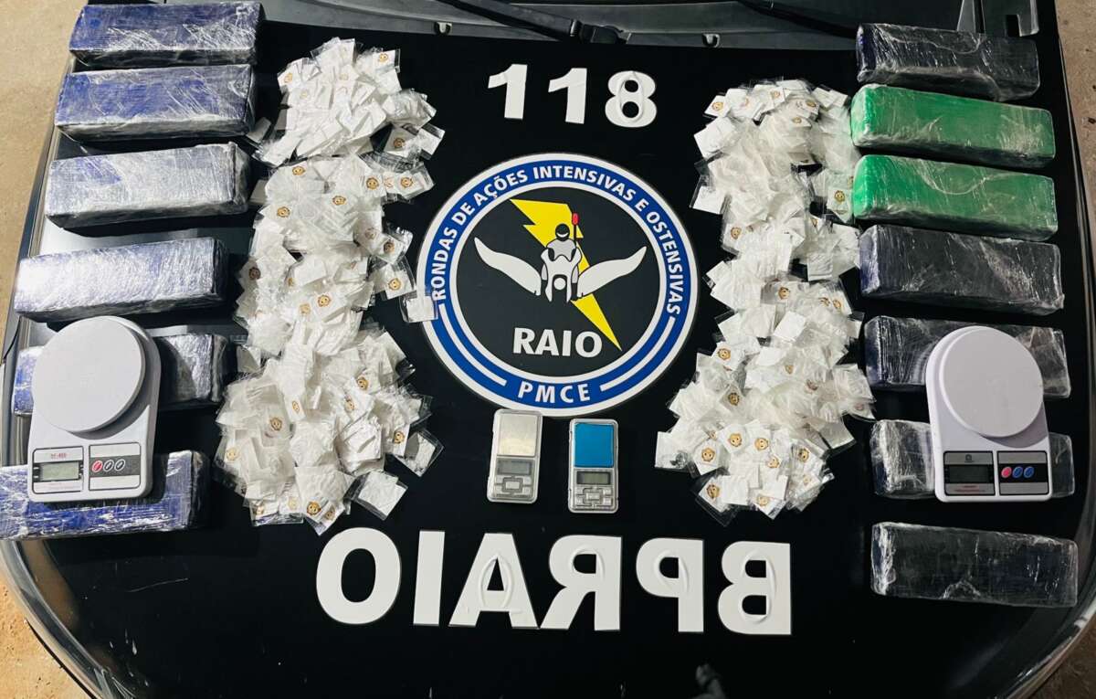 PMCE prende homem e apreende quase 10 kg de maconha e mais de mil papelotes de cocaína em Pedra Branca