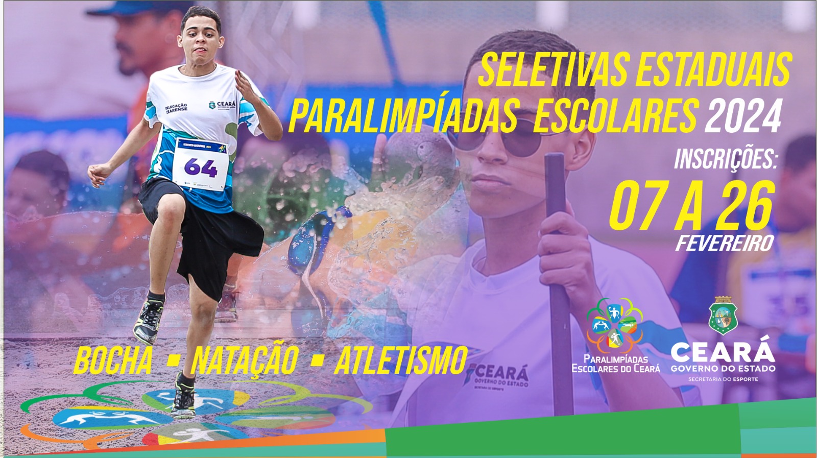 Ceará abre inscrições para a seletiva das Paralimpíadas Escolares 2024