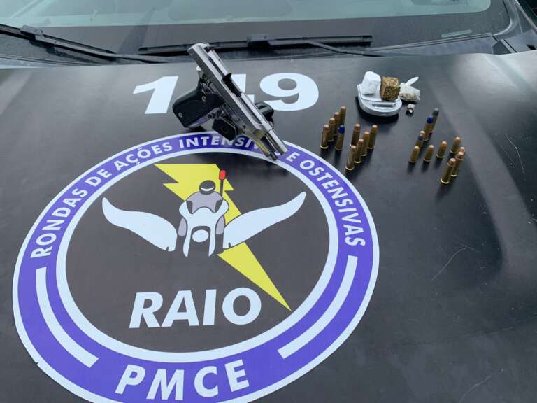 Polícia Militar prende homem em posse de pistola e drogas em Sobral