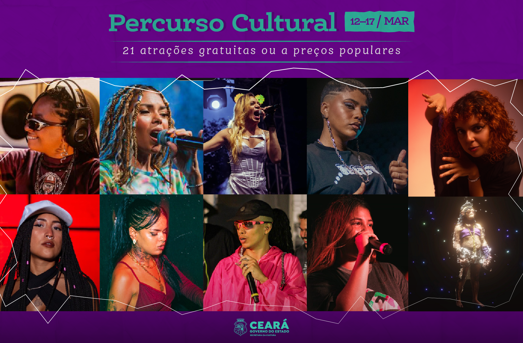 Percurso Cultural da Secult Ceará traz 21 atividades em múltiplas linguagens, de terça (12) a domingo (17)