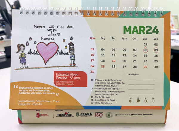 Hemoce abre inscrições para 16º Concurso de Frases e Desenhos