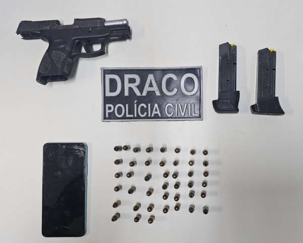 Homem em posse de pistola é preso em flagrante pela Polícia Civil na Capital
