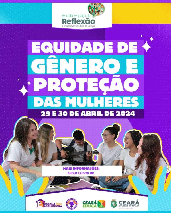 “Escola: Espaço de Reflexão” debaterá equidade de gênero e proteção às mulheres