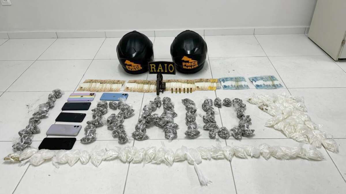 PMCE prende sete suspeitos e apreende arma de fogo e drogas durante ação em Quixeramobim