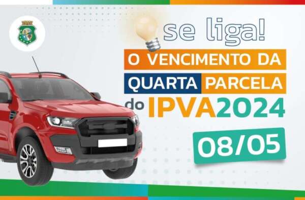 Quarta parcela do IPVA 2024 vence nesta quarta-feira (8/5)