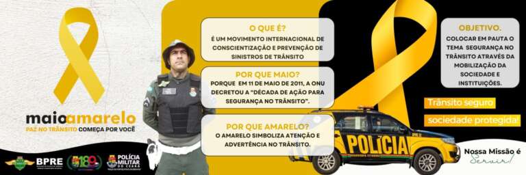 Maio Amarelo: PMCE realiza blitz educativa