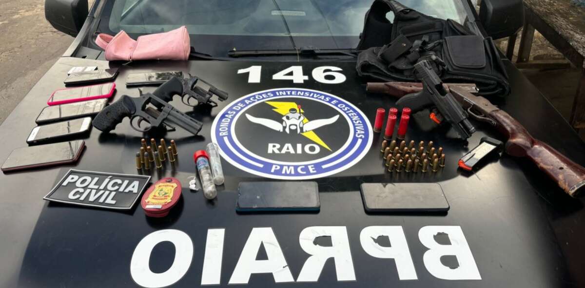 Operações da PCCE na Região Norte resultam em nove prisões e na apreensão de sete armas de fogo