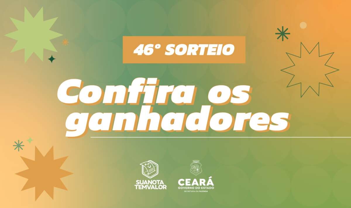 Ganhadores do 46° sorteio do Sua Nota Tem Valor são divulgados