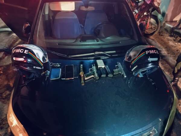 PMCE resgata motorista preso em porta malas e prende trio armado durante roubo com restrição de liberdade