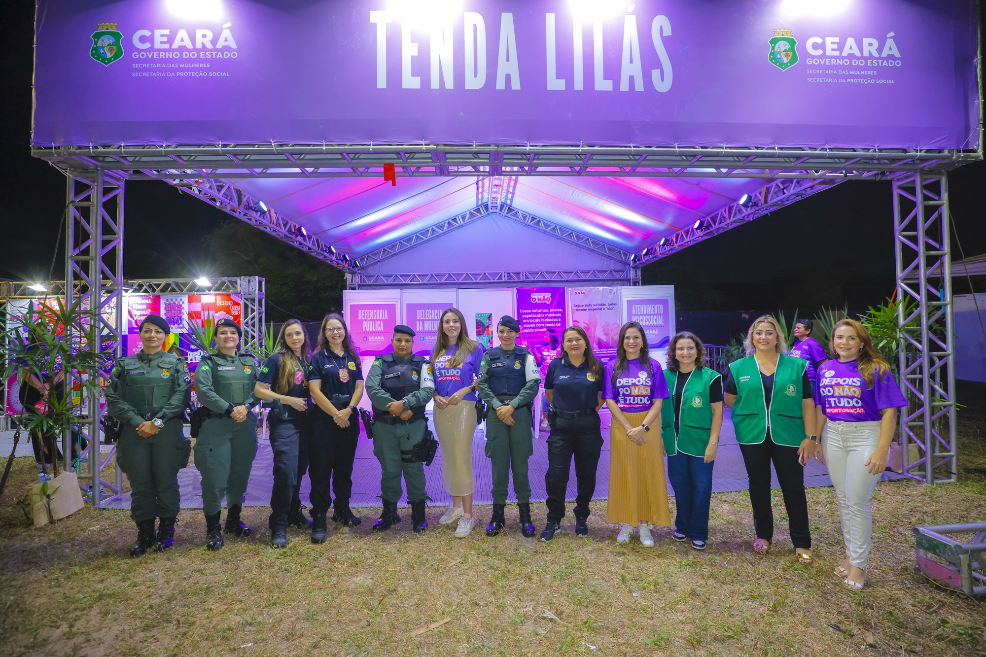 Tenda Lilás garante segurança e apoio às mulheres no Fortal 2024