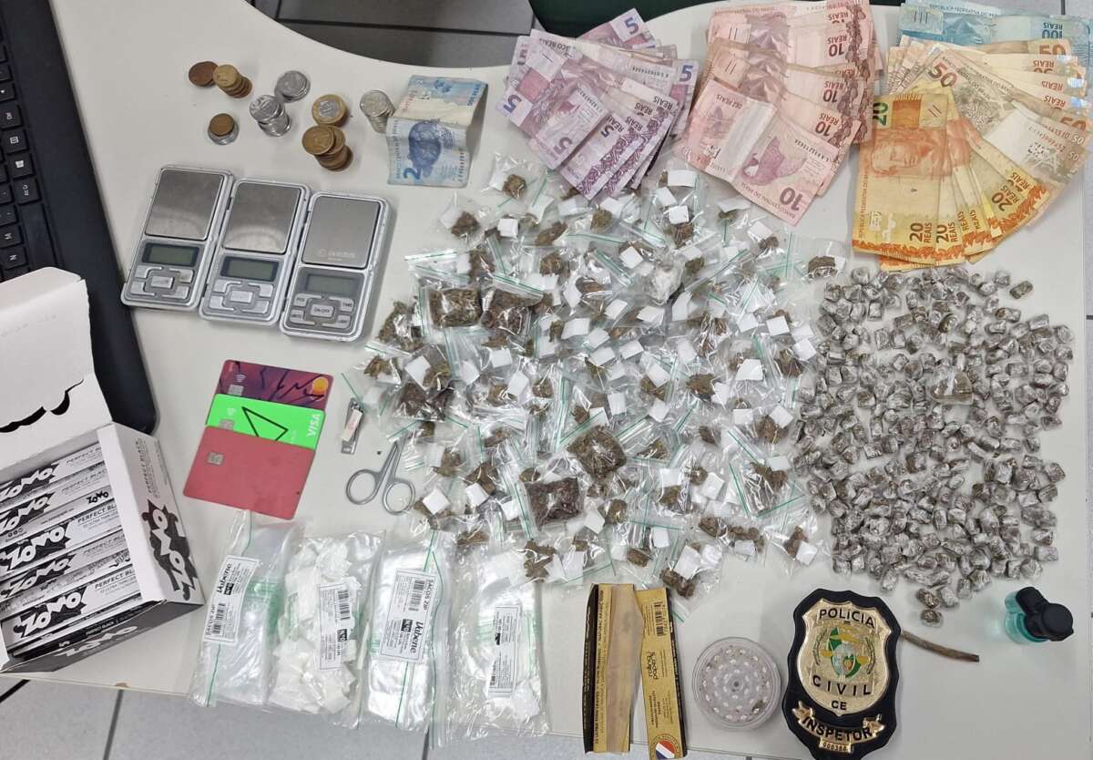 Dupla em posse de entorpecentes é presa em flagrante pela PCCE em Fortaleza