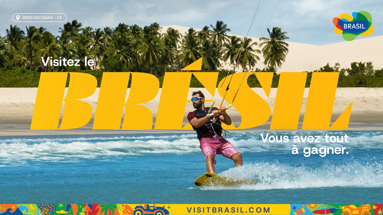 Destinos cearenses para prática do kitesurfe são promovidos em campanha lançada durante os Jogos Olímpicos, em Paris