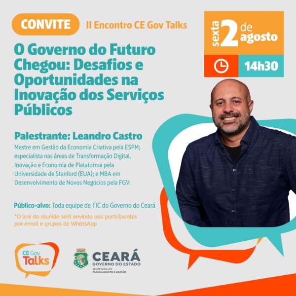 CE Gov Talks desta sexta (2) discute os impactos da digitalização dos serviços públicos