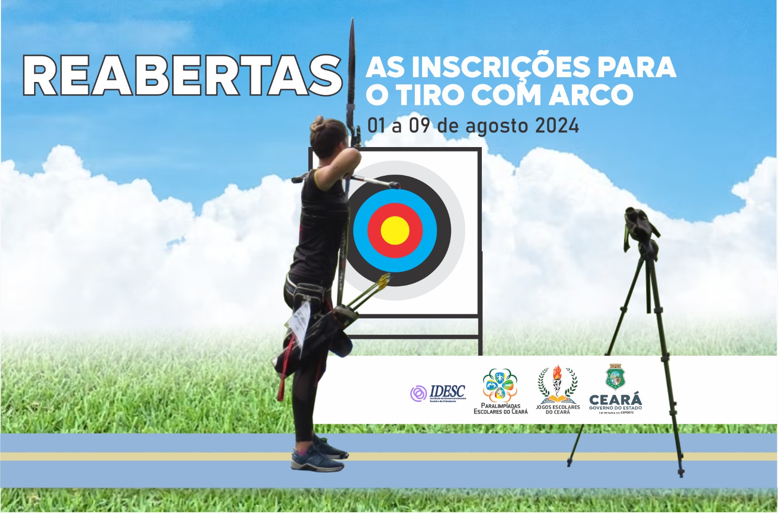 Sesporte reabre inscrições dos Jogos Escolares do Ceará para modalidade Tiro com Arco
