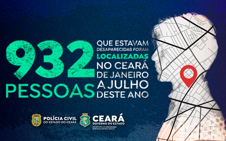 932 pessoas que estavam desaparecidas foram localizadas pela PCCE no Ceará de janeiro a julho deste ano