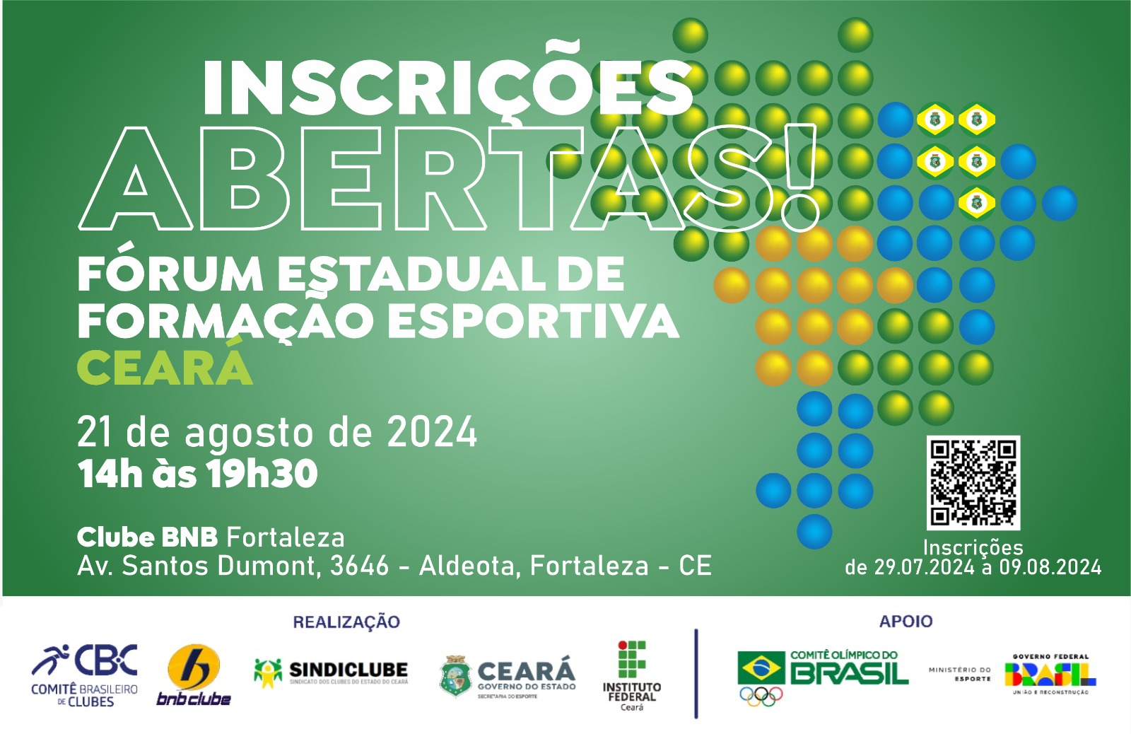 Inscrições abertas para o Fórum Estadual de Formação Esportiva